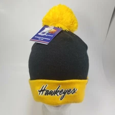 University of Iowa Hawkeyes Champion Beanie Winter Hat Cap Logo Skull Skully Ski