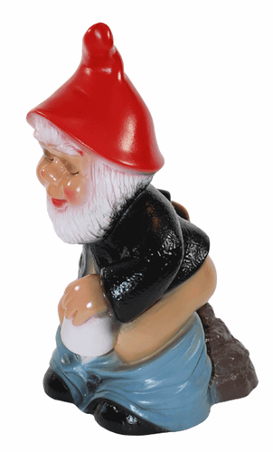 Enano de Jardín Decoración Figura Enano de Pie Scheißerle de Plástico H 32 CM - Imagen 4 de 5