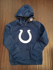 Indianapolis Colts NEW Youth Medium Performance Hooded Sweatshirt . NFL Football