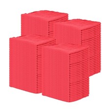 Bulk Lot of 100 Red Shop Towels 12" x 14" Cleaning Rags Homes Cars Reusable
