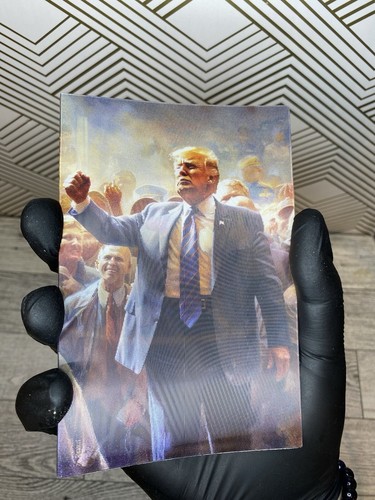 Donald J. Trump 3D Lenticular Motion Moving Car Sticker Decal Peeker Laptop - Picture 3 of 3