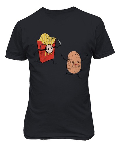 Vorhees Fast Food Shirt Halloween Mcdonalds Men's T-Shirt - Picture 2 of 13