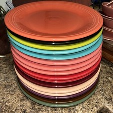 Fiesta Retired Rainbow 9 Colors 10.5" Dinner plate, Sold Each, Fiestaware HLC