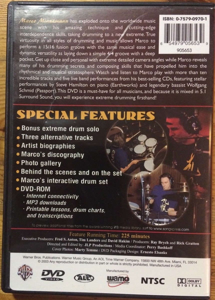 Marco Minnemann Extreme Drumming DVD Music Instruction