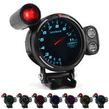 7 Color LED Car Pointer Tachometer Gauge RPM Meter High Speed Stepper Motor 80mm
