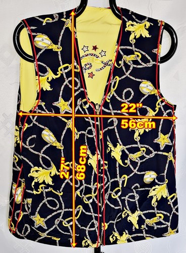 VEST VINTAGE AUTHENTIC HAUBER NAUTICAL REVERSIBLE SLEEVELESS-SIZE:US12/EU40 - Picture 2 of 9
