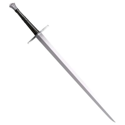 Cold Steel Hand-and-A-Half Sword with Leather/Wood Scabbard