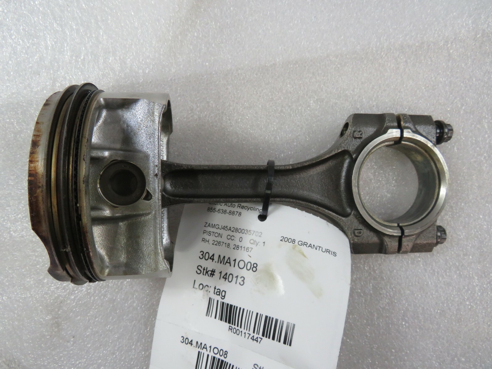 Maserati Granturismo, RH, Right Piston, Used, P/N 226718 