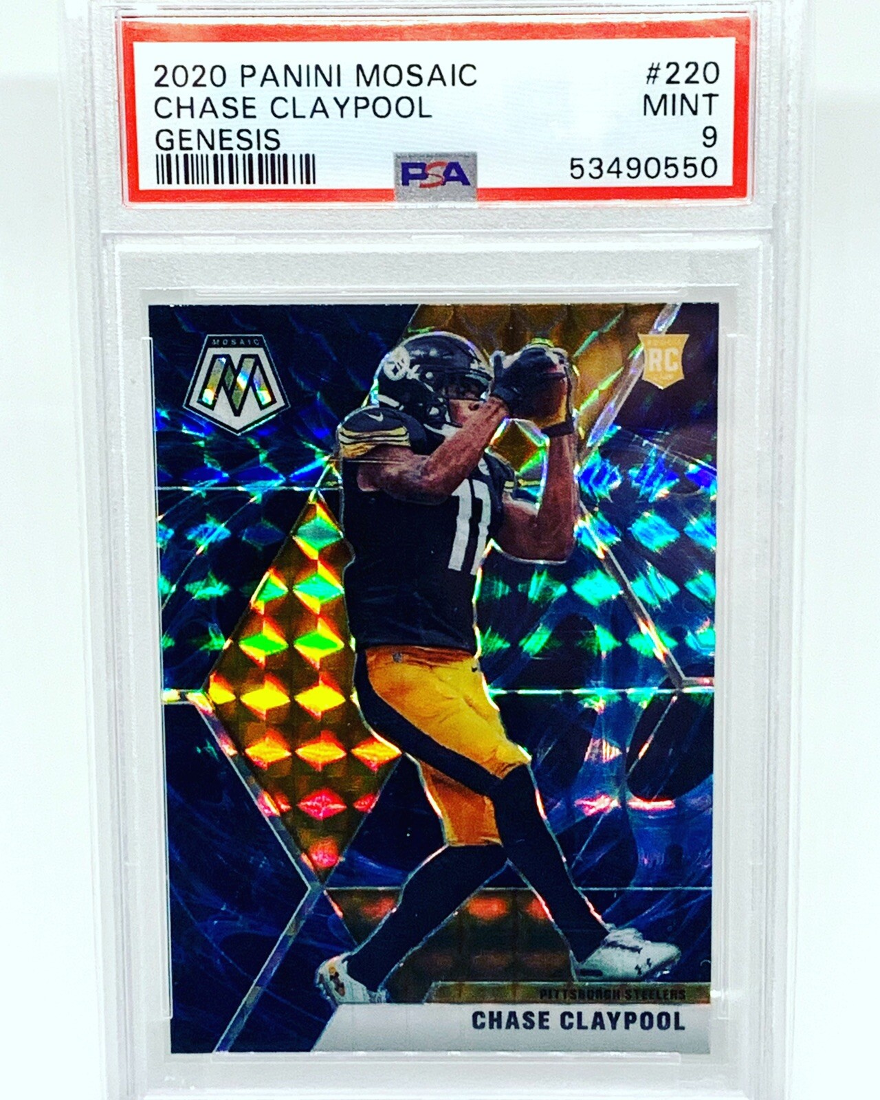 🔥🔥2020 Panini Mosaic Genesis Chase Claypool ROOKIE #220 PSA 9 MINT 🔥🔥