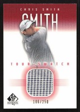 2001 SP Authentic Chris Smith Tour Swatch Red #/250 MEM #CSm-TS Card