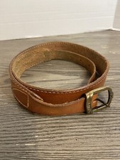 Levi's Vintage Worn Leather Belt Medium Rugged 31" Made In USA
