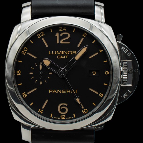 2014 Panerai Luminor 1950 3 Days GMT PAM00531 Black 44mm Full Set