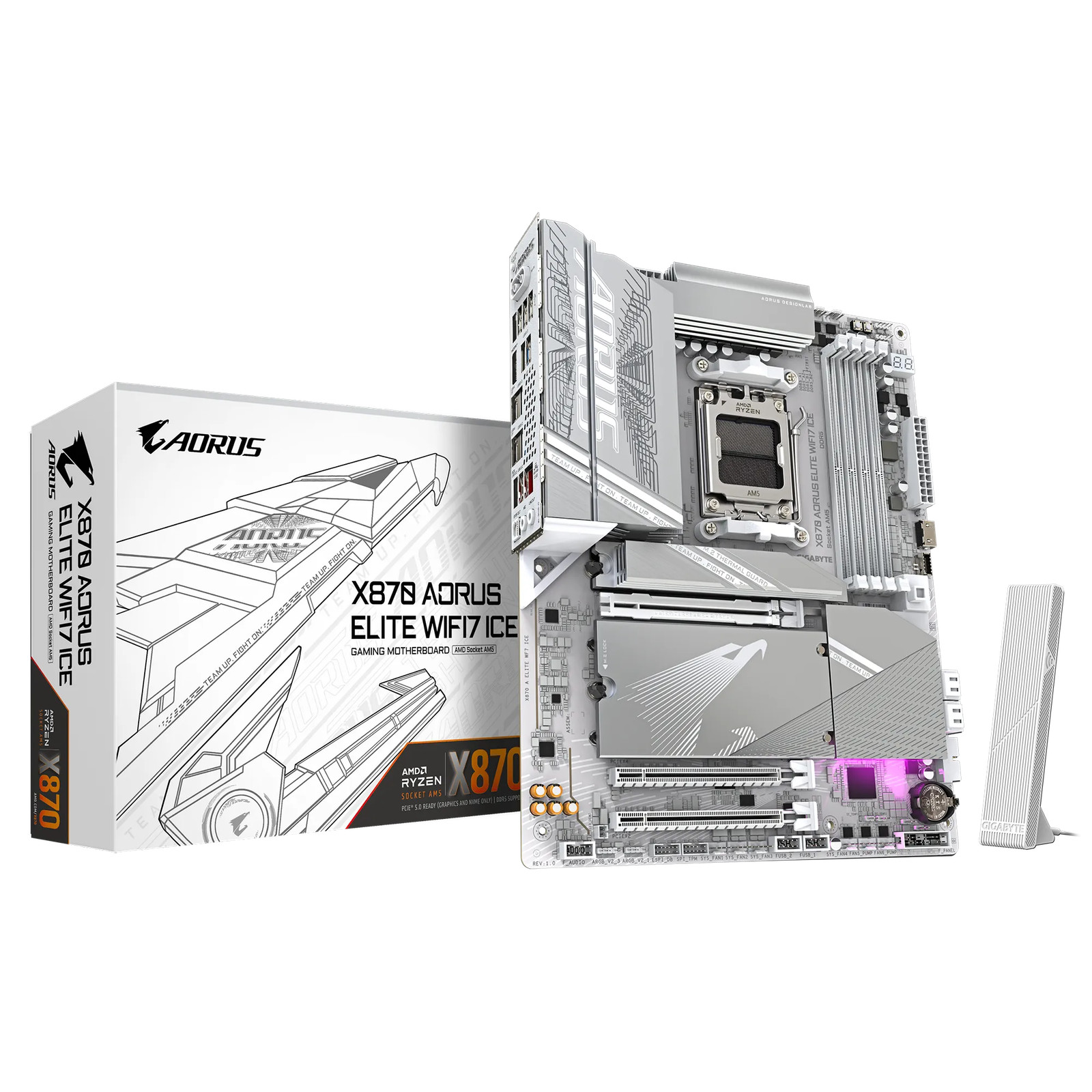 Gigabyte X870 Aorus Elite Wifi7 Ice Atx Socket Am5 Chipset Amd X870 - Image 2