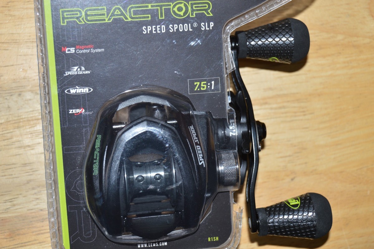 lews reactor speed spool slp baitcast reel right hand 7.5:1 7+1