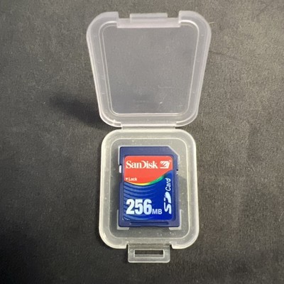 SD CARD SANDISK 256MB With Case tested works