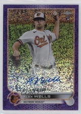 2022 Topps Chrome Rookie Purple Speckle Refractor 149/299 Alex Wells Auto 6o3