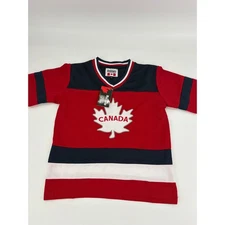 Kids Snowcap Canada Hockey Jersey Maple Leaf Red Blue White Size L