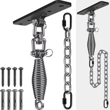 Boxsack Aufhängung Deckenhalterung 360 Schwenkbar 6mm Feder 1m Kette Holzdeck...