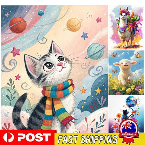 5D DIY Full Round Drill Diamond Painting Animal Kit Home Decoration Art ...