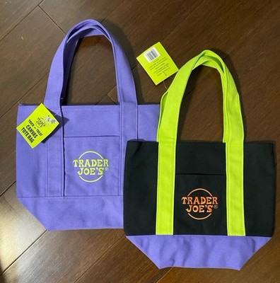 Trader Joe's Mini Tote Bags Halloween Trick Or Treat Set Of 2 - Ltd Edition  NWT