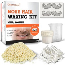 120g Charmonic Nose Hair Waxing Kit with 30 Applicators, Quick Wax