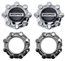 Juego de 4 tapacubos tapacubos cromados 8 orejetas 17" 18" OEM 17-2026 Ford F-250 F-350 4x4