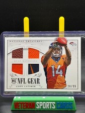 2014 National Treasures Rookie NFL Gear Materials Quad Cody Latimer #28/99 RC