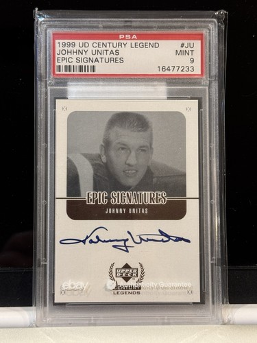 Johnny Unitas #JU 1999 Upper Deck Century Legends Epic Signatures card