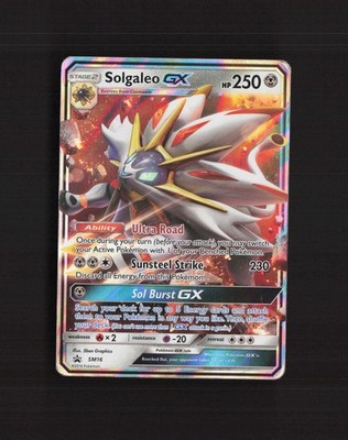 Solgaleo GX SM16 Sun & Moon Black Star Promo Holo Pokemon Card DMG