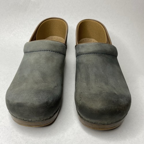 Dansko Women’s Clogs Size EU 40 US 9/9.5 Gray Leather Professional Work Shoes - Picture 5 of 13