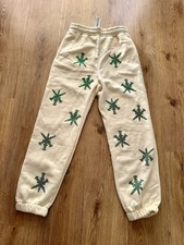 BNWT Unknown size S Small Cream Rhinestone Tracksuit Bottoms