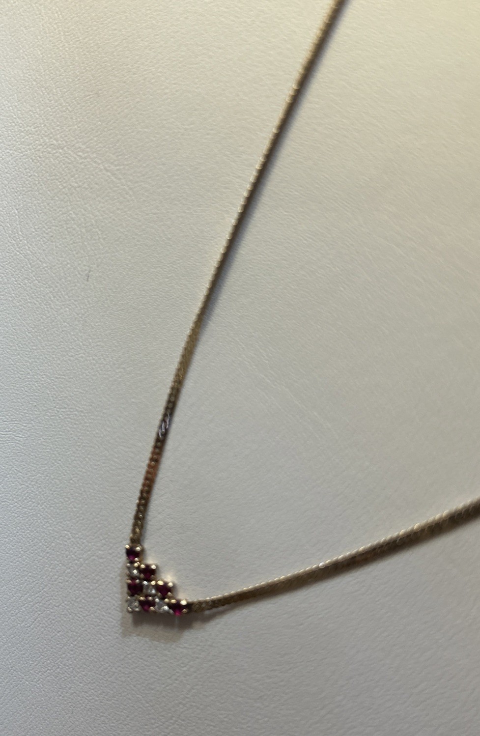 Gorgeous Designer-signed Diamond and Ruby Chevron… - image 2