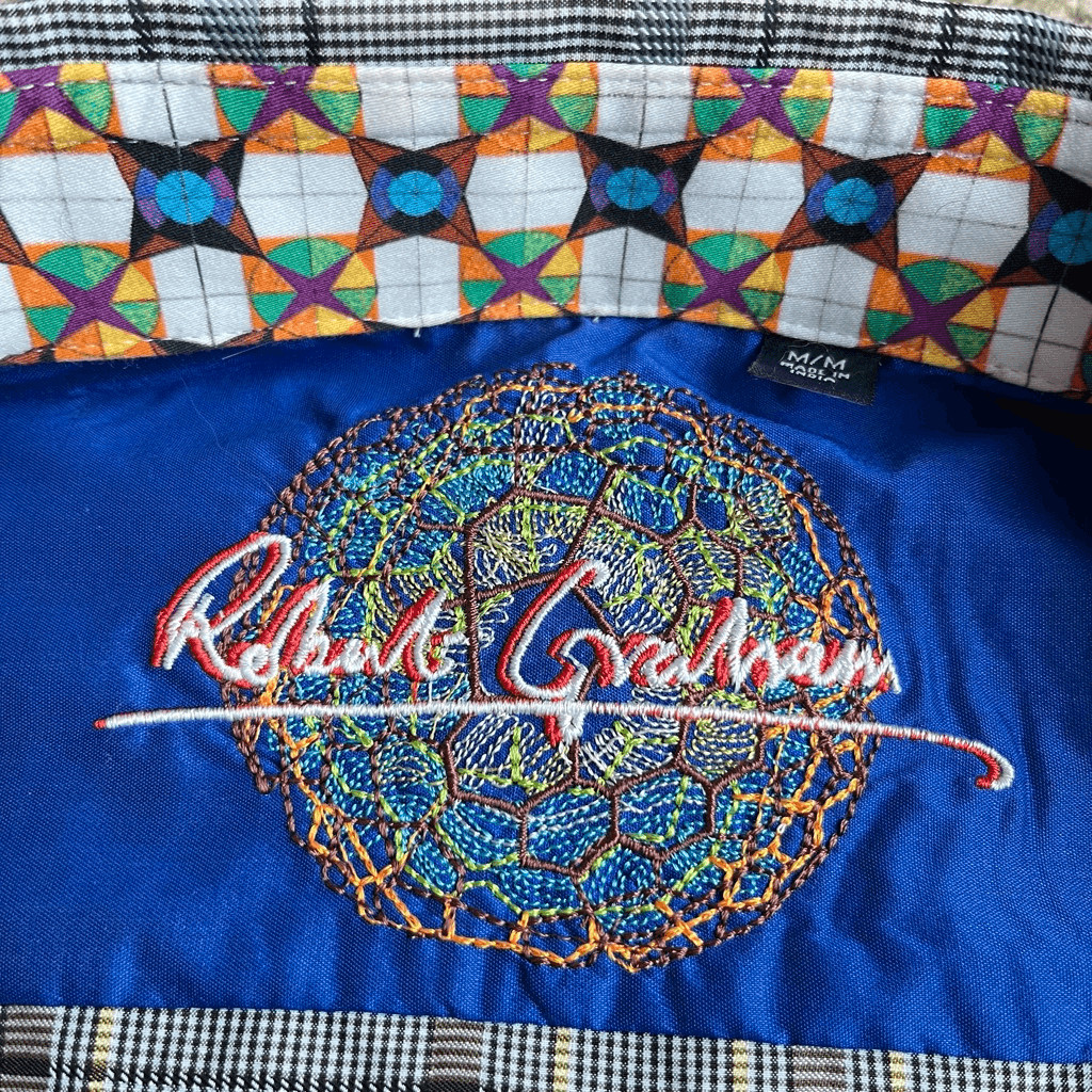 Robert Graham Patchwork Panel Button-Down Shirt  … - image 6