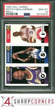 1996 COLLECTOR'S CHOICE MINI II SHAQUILLE O'NEAL-SMITH-ALLEN IVERSON RC PSA 10