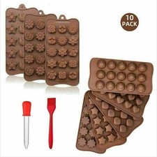 10er Set Silikon Backformen Pralinenform Backform Schokolade Pralinen Eiswürfel