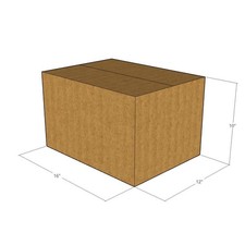 15 16x12x10 Kraft Brown Corrugated Shipping Boxes 32 ECT Single-Wall New