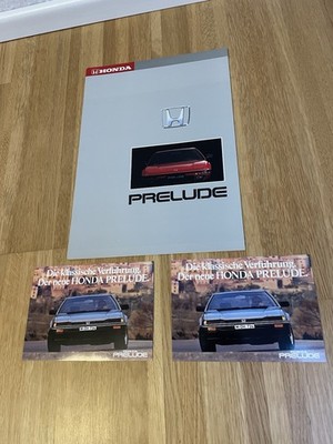 Honda Prelude Prospekt 80er 4WS Broschüre Sammlung Original Flyer Postkarte