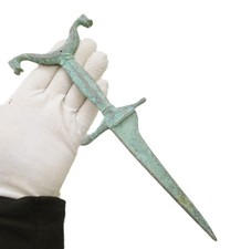 ANCIENT BRONZE ARTEFACT, ANCIENT BRONZE ZOOMORPHIC LETTER OPENER