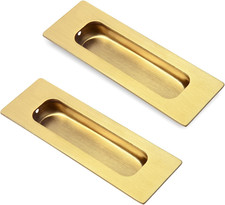 2 Pack 120Mm Flush Sliding Closet Door Pulls, Recessed Finger Pulls for Sliding,