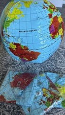 Lot de 4 balles de plage globe gonflable 10 pouces boule de plage pour fête