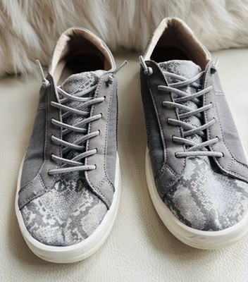 Hey Dude Karina Sneakers Womens 11 Silver Python Slip On Comfort Casual Shoes