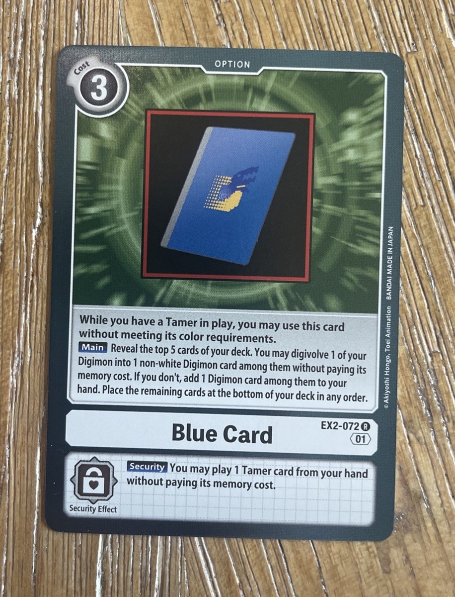 Blue Card EX2-072 R NM Digimon Digital Hazard Series