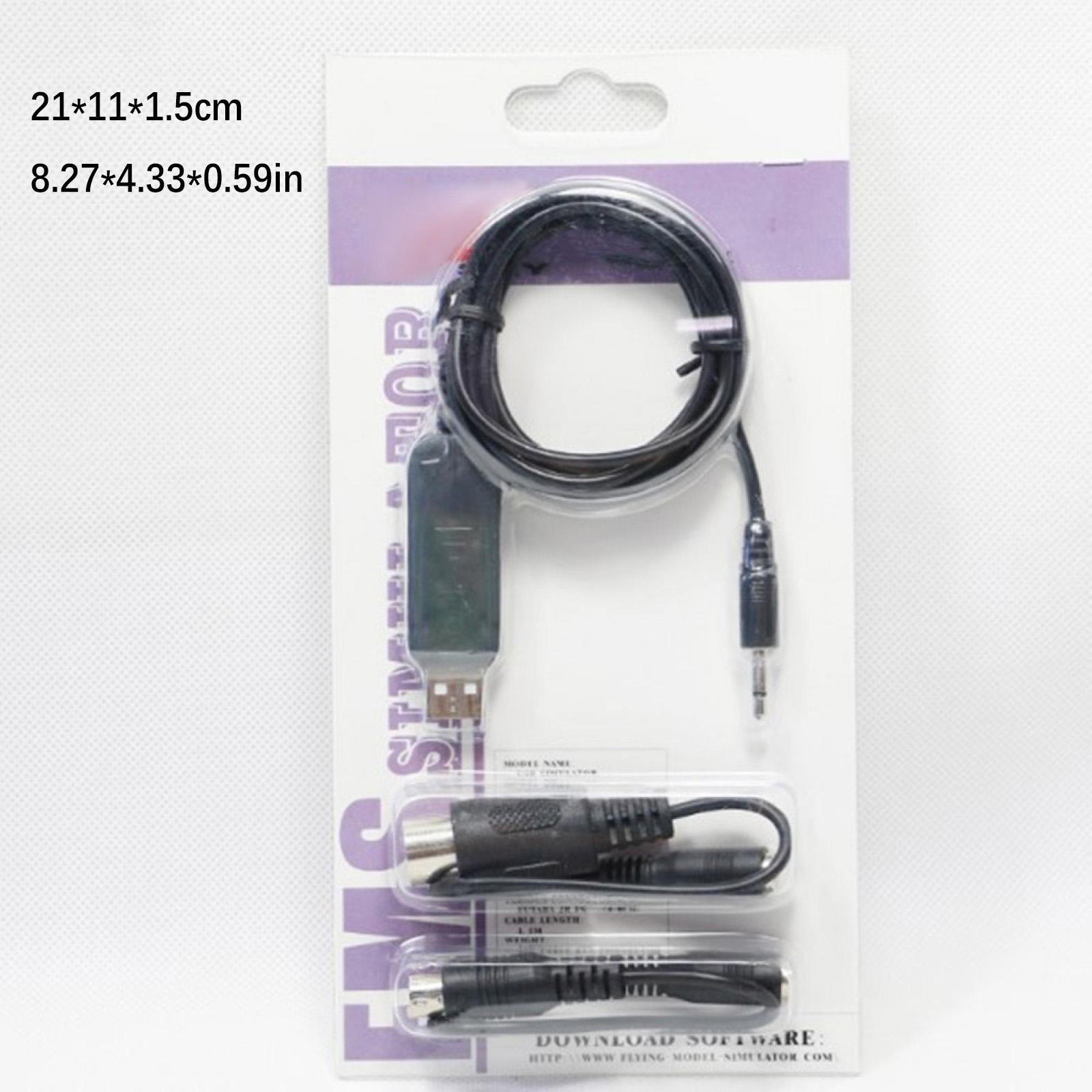 USB Simulator Cable For RC Helicopter FS-I10/FS-I6/FS-I4/FS-TH9X/FS-T6/FS-CT6B g