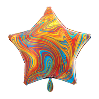 Stern Marmoriert Marblez Colorful Folienballon - 43Cm 17 Inch