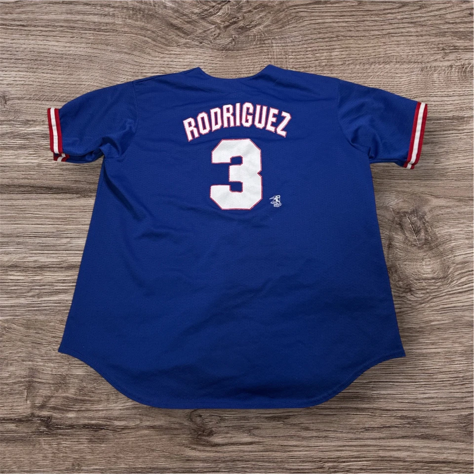Vintage Texas Rangers Alex Rodriguez Majestic Mens Jersey Size 2XL Stitched Blue - Image 2 of 4