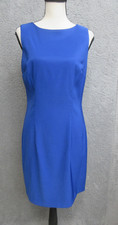 ALYX Sheath Dress Women 6 Blue Lined Stretch Career Office Workwear Cocktail