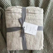 🆕 The Citizen Stonewash Linen Sheet Set Queen Solid Sand (4 Pieces)