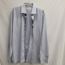 Ted Baker Endurance Mens Long Sleeve Blue Checkered/Stripe 16-34/35 NWT