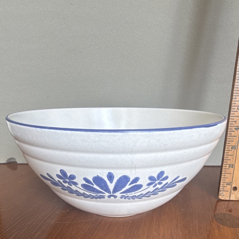Pfaltzgraff Stoneware Mixing Bowl 460 Blue Floral Pattern 10" x 5" Round