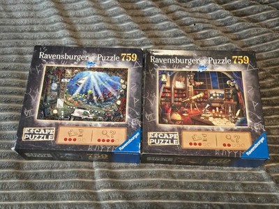 RAVENSBURGER ESCAPE PUZZLE 759 PCS LOT OF 2-THE OBSERVATORY/IM U-BOOT